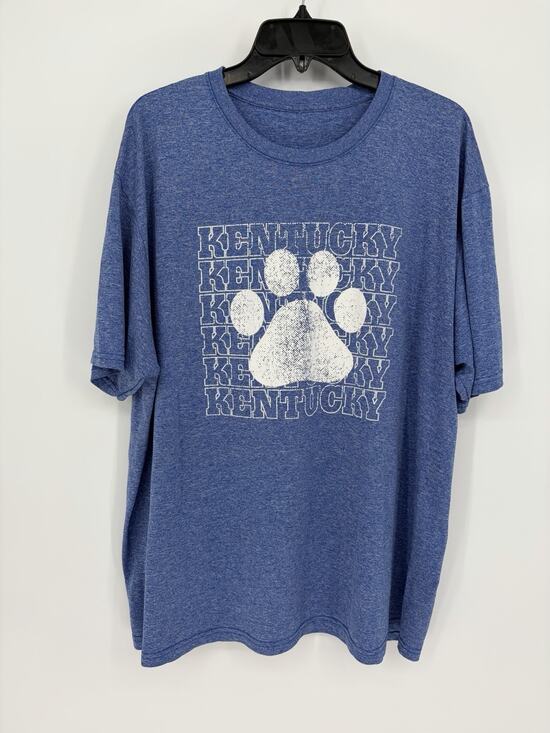 Other - Kentucky Wildcats T Shirt Adult 2XL Blue Paw Print Graphic Short Sleeve Dri Fit